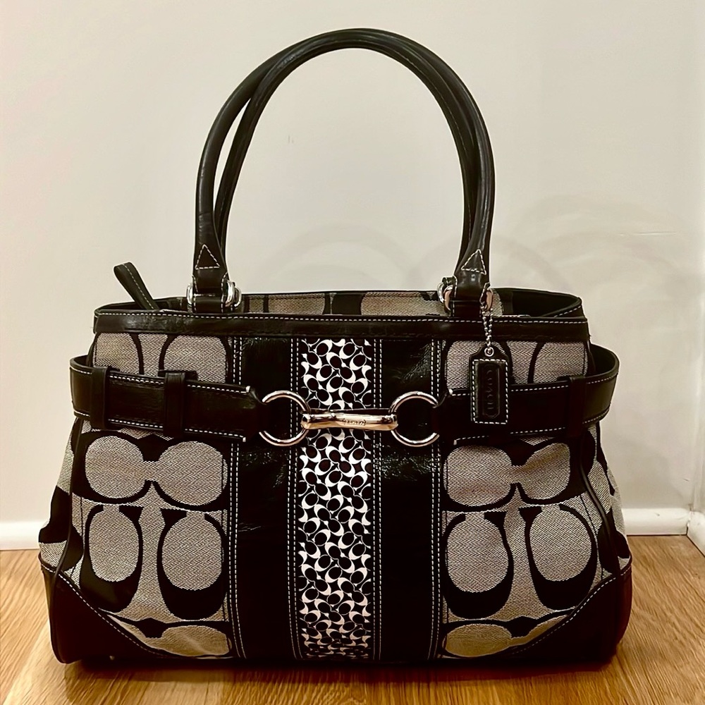 COACH Signature Satchel Handbag